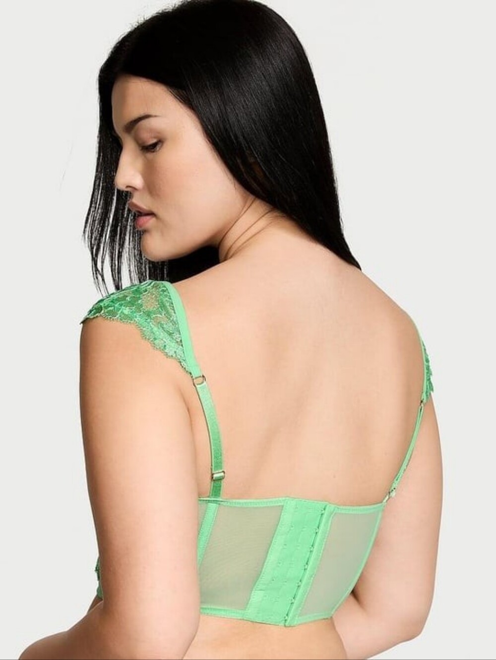 NWT Victoria's Secret Dream Angels Floral Lace Corset Top Mint Green XS - Picture 2 of 7